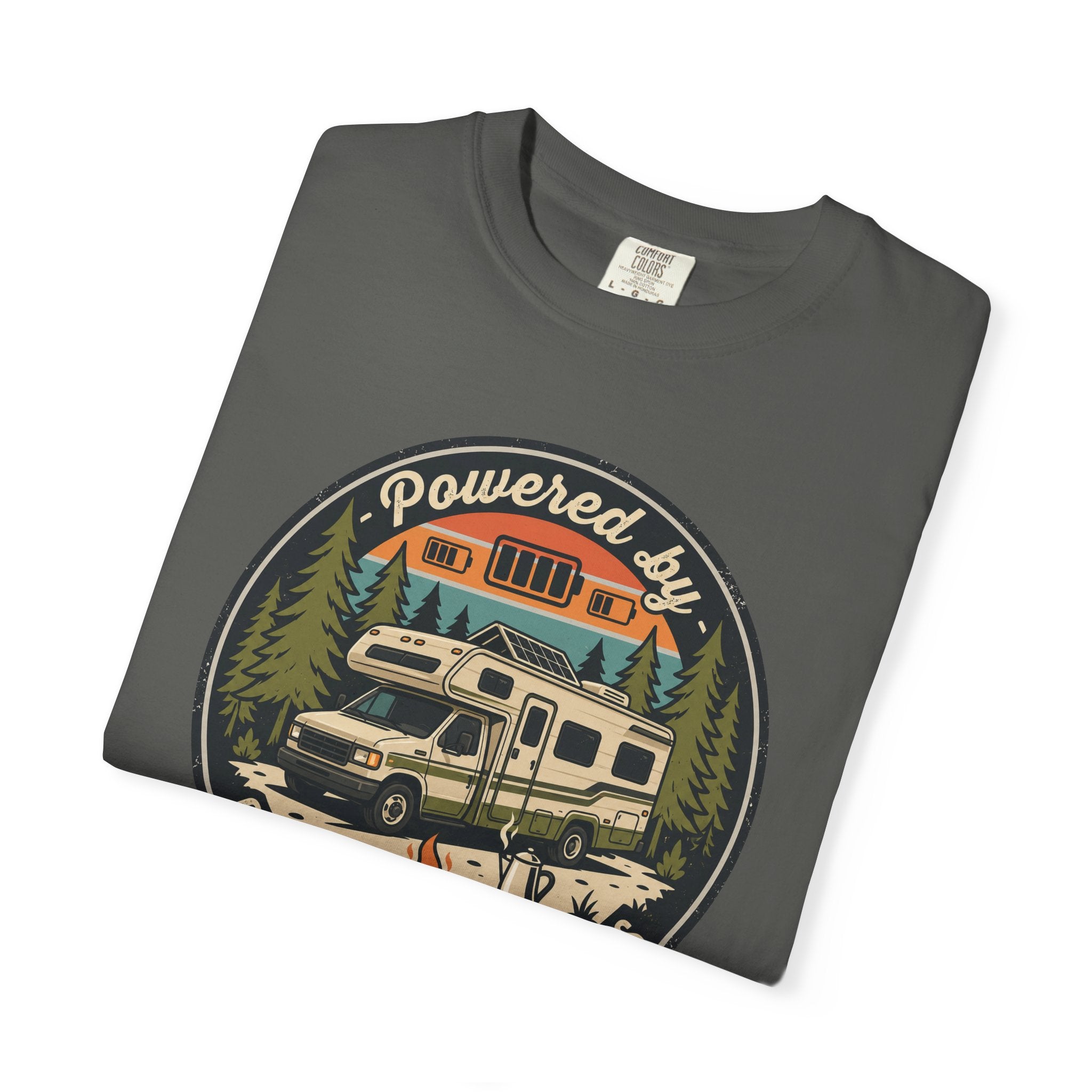 Powered By Coffee and Campgrounds - T-Shirt