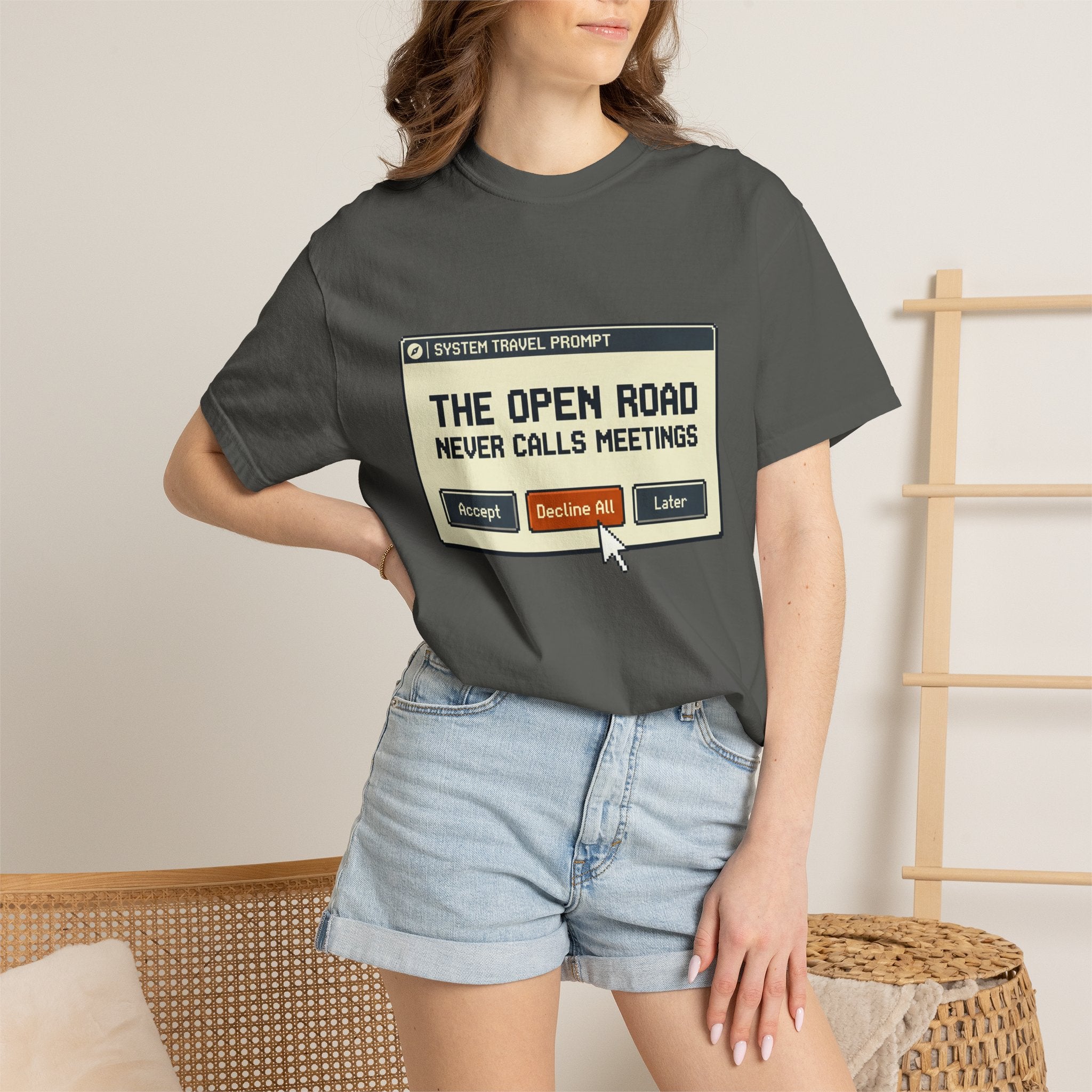 The Open Road Never Calls Meetings - T-Shirt