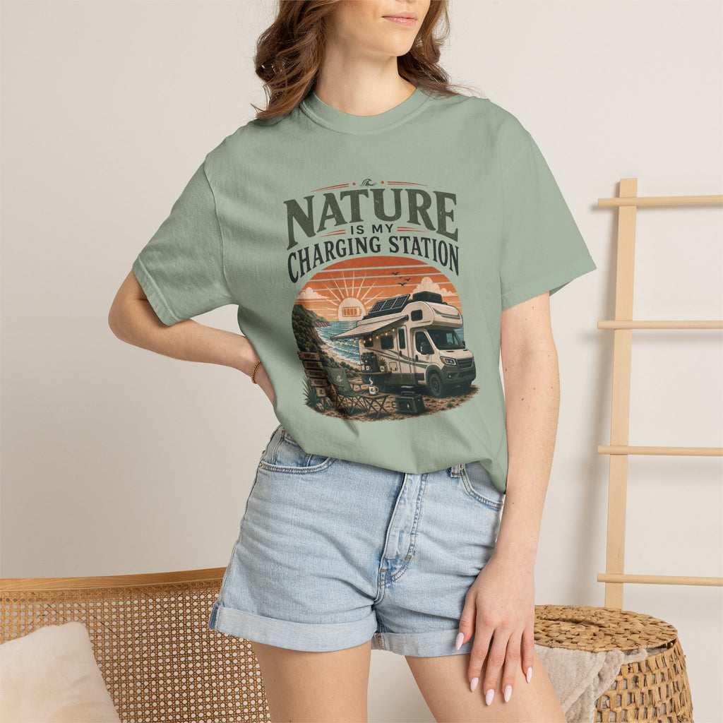 Nature Is My Charging Station - T-Shirt
