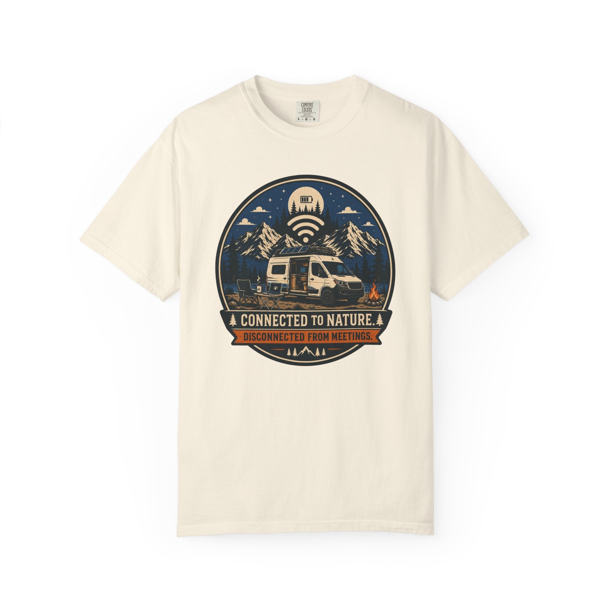 Connected To Nature Disconnected From Meetings - T-Shirt