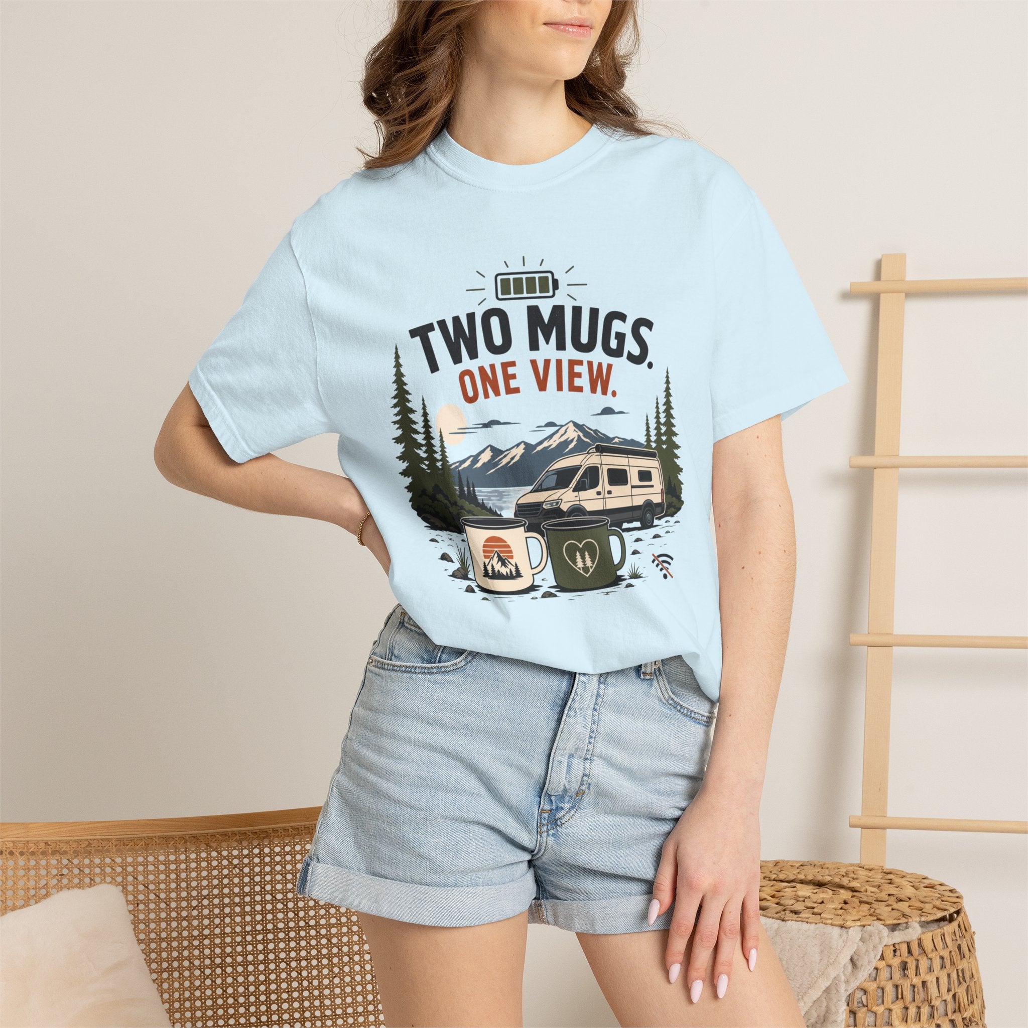 Two Mugs One View - T-Shirt