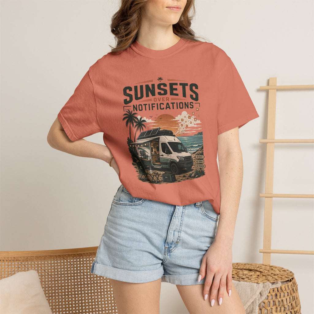 Sunsets Over Notifications - T-Shirt