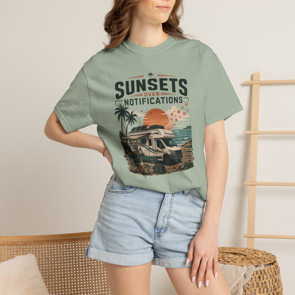 Sunsets Over Notifications - T-Shirt
