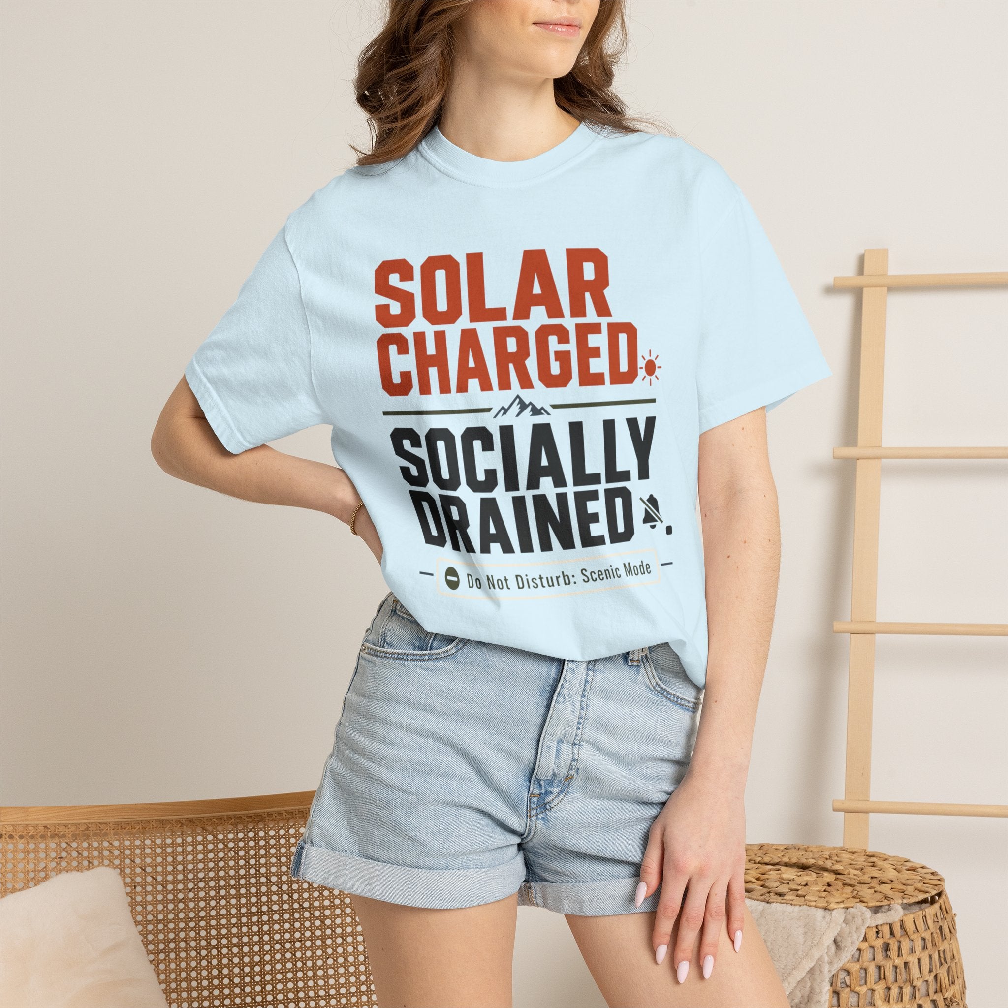Solar Charged Socially Drained - T-Shirt