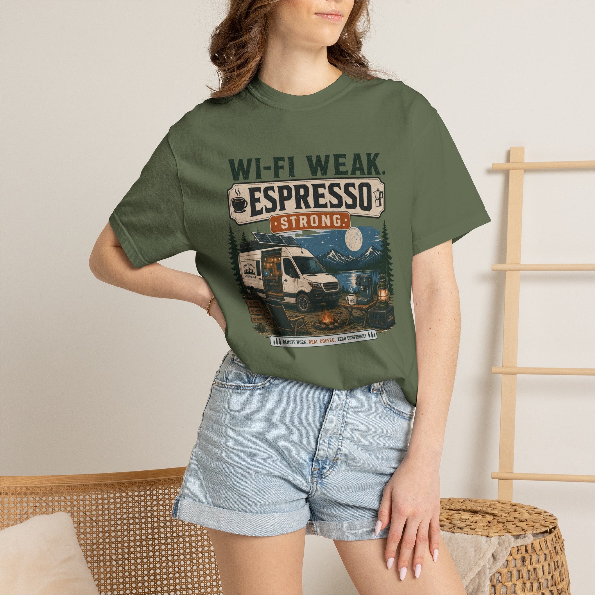 Wi-Fi Weak Espresso Strong - T-Shirt