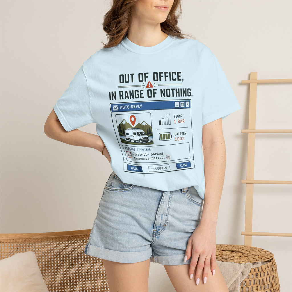 Out Of Office In Range Of Nothing - T-Shirt