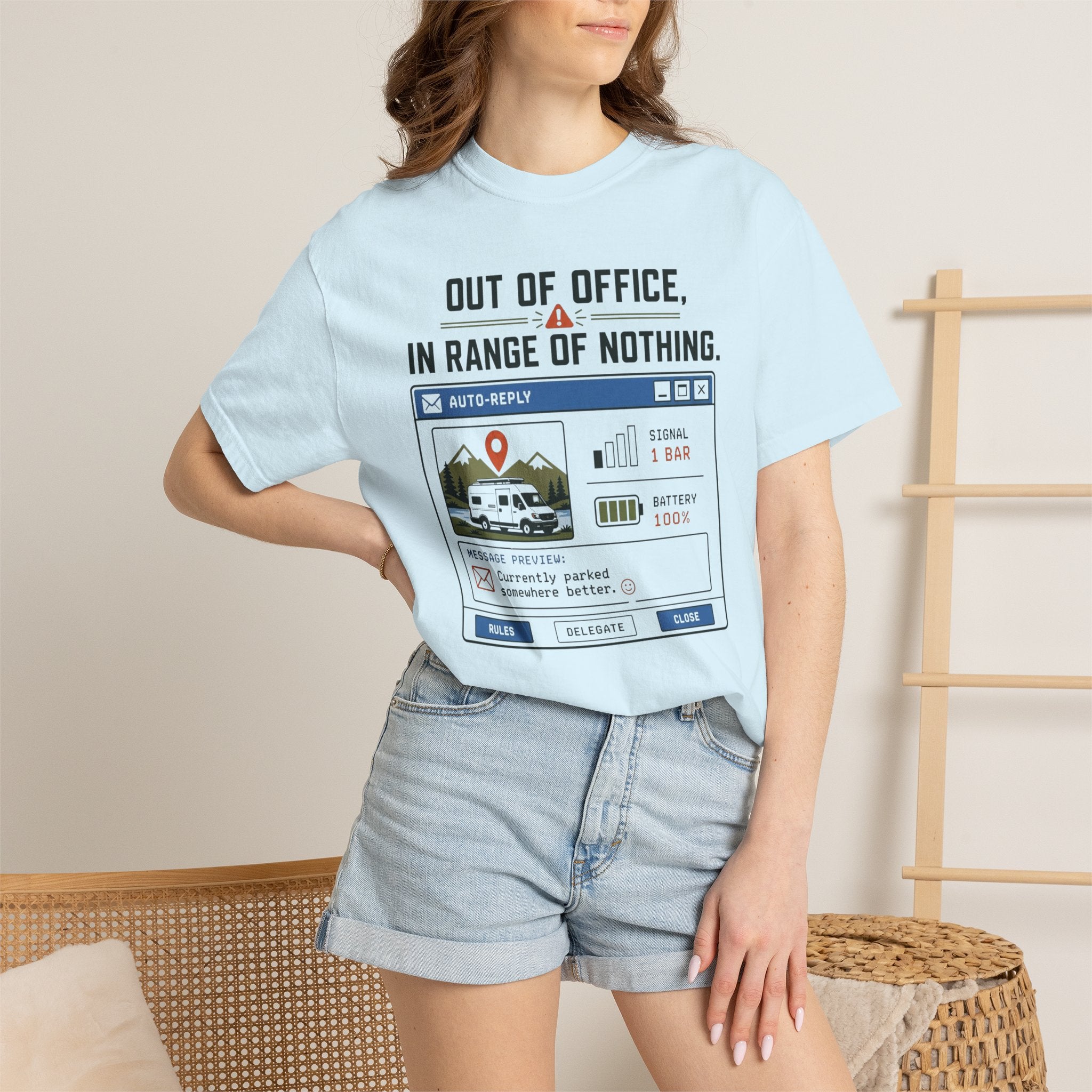 Out Of Office In Range Of Nothing - T-Shirt