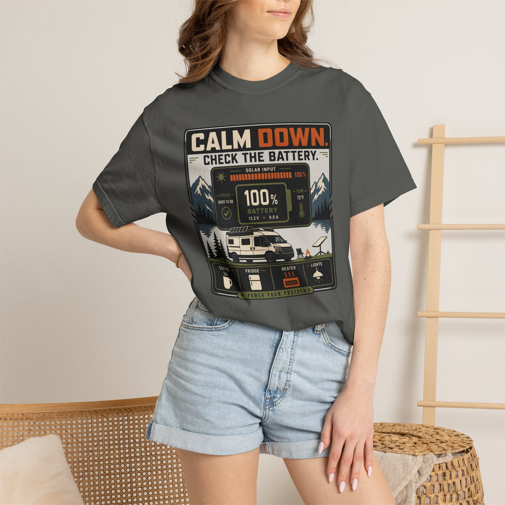 Calm Down Check The Battery - T-Shirt