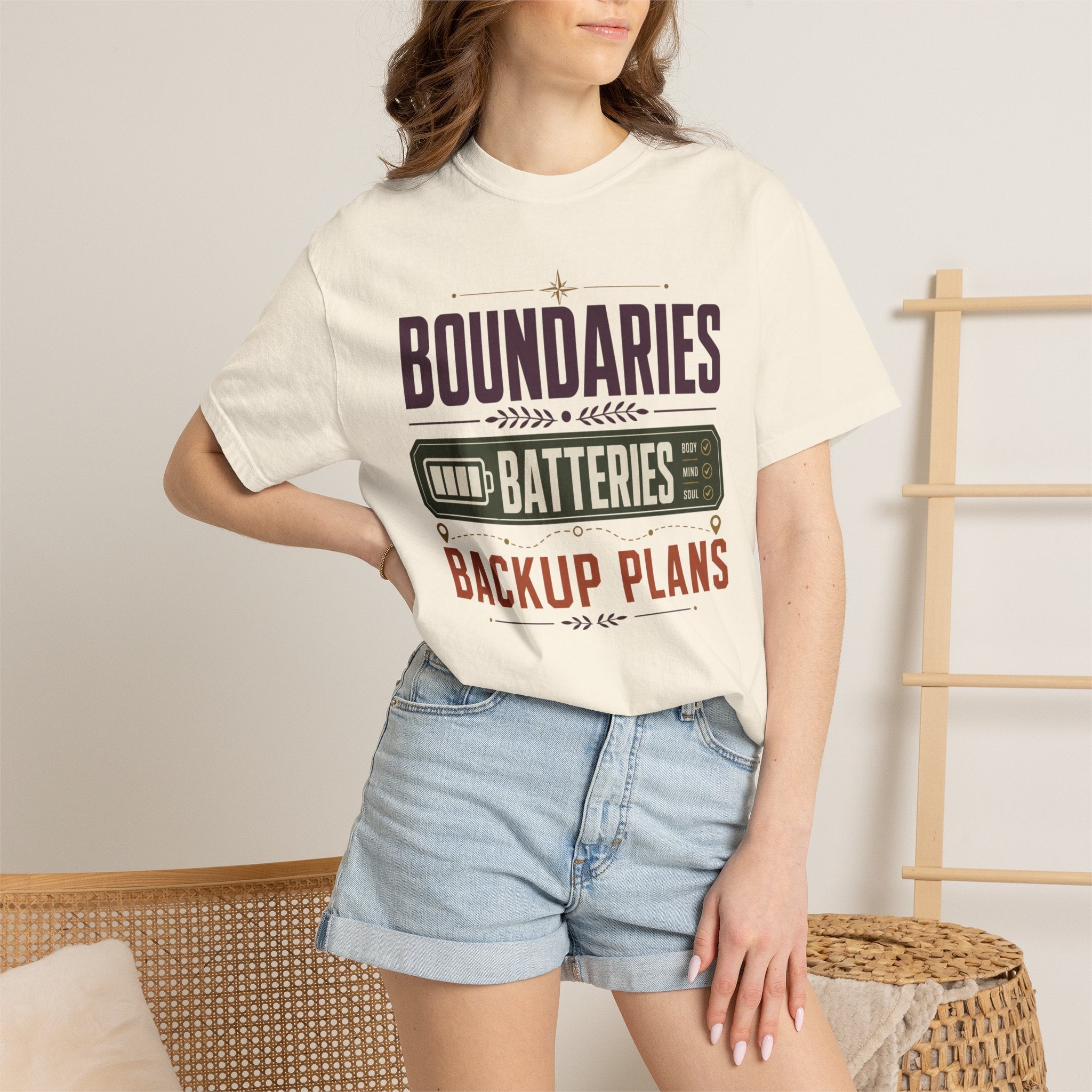 Boundaries Batteries Backup Plans - T-Shirt