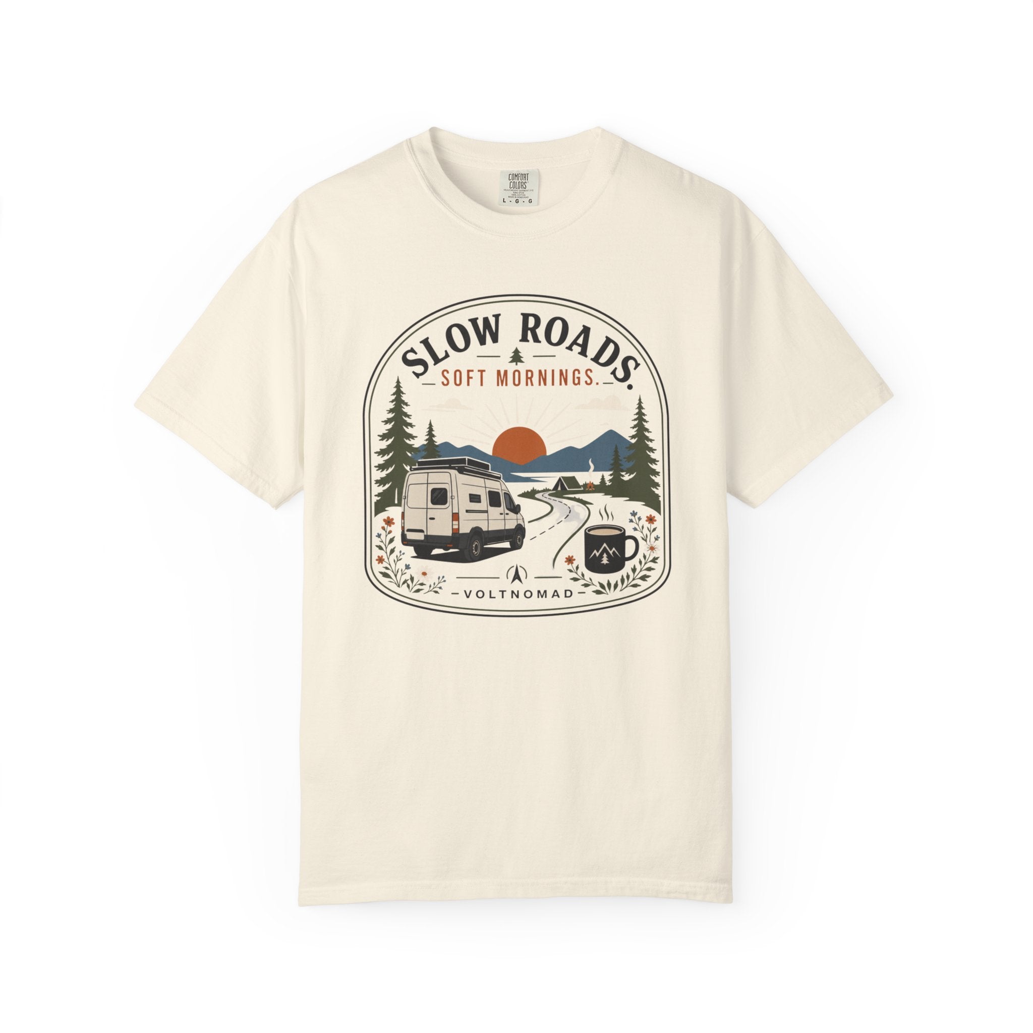 Slow Roads Soft Mornings - T-Shirt