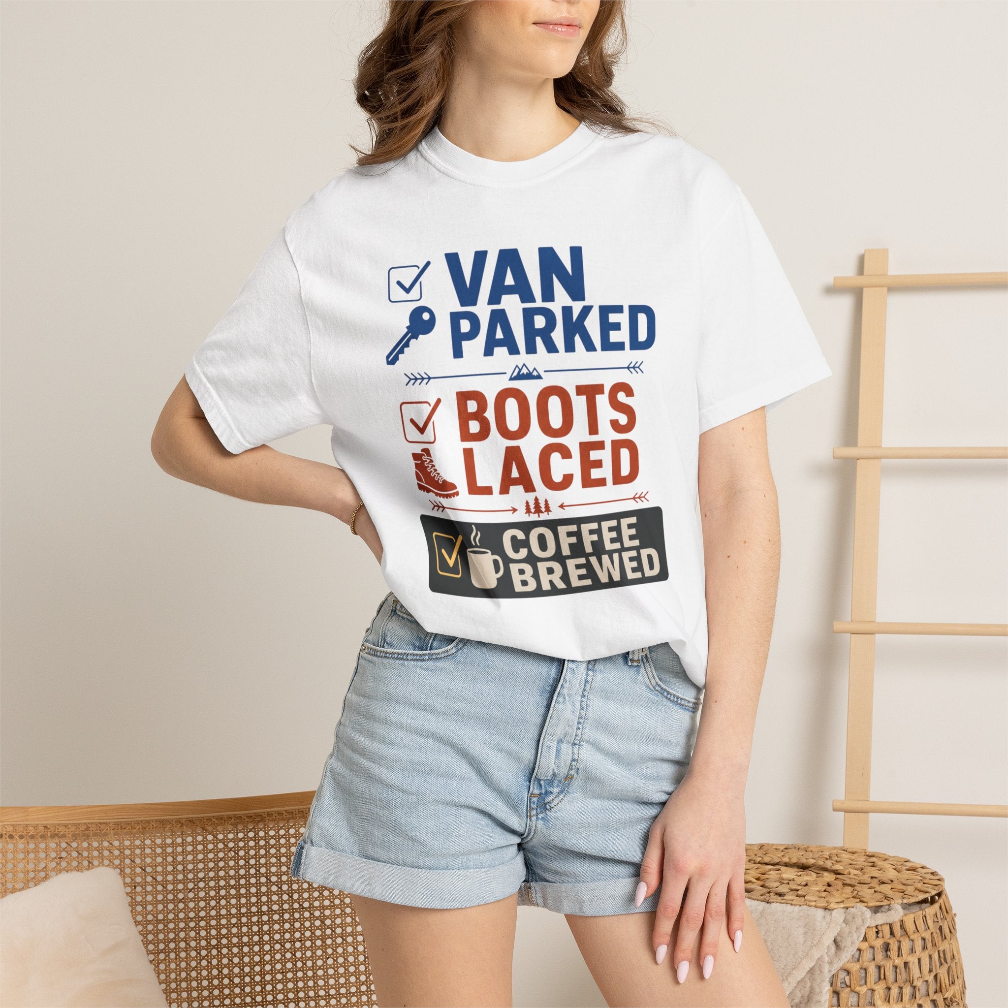 Van Parked Boots Laced Coffee Brewed - T-Shirt