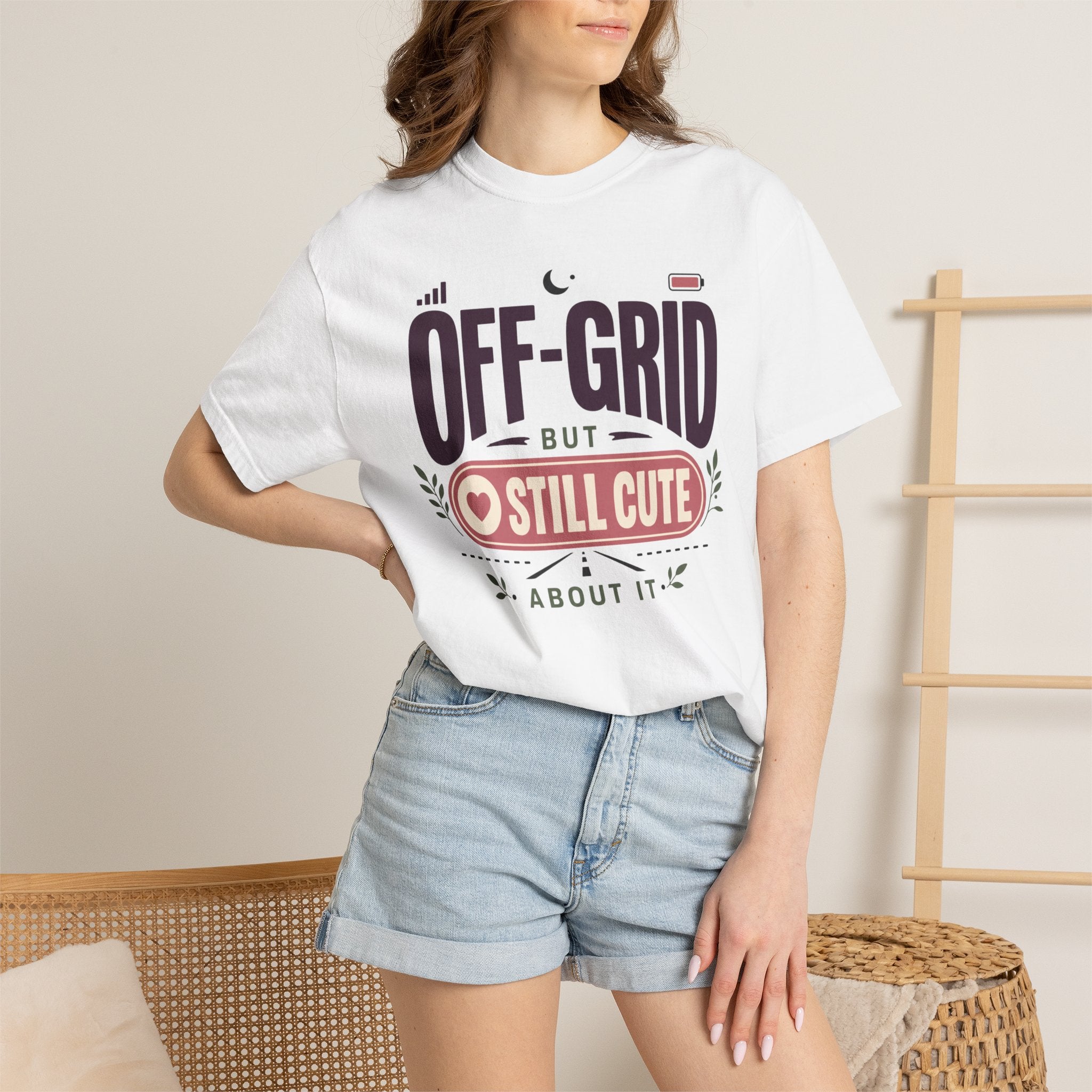 Off Grid But Still Cute About It - T-Shirt