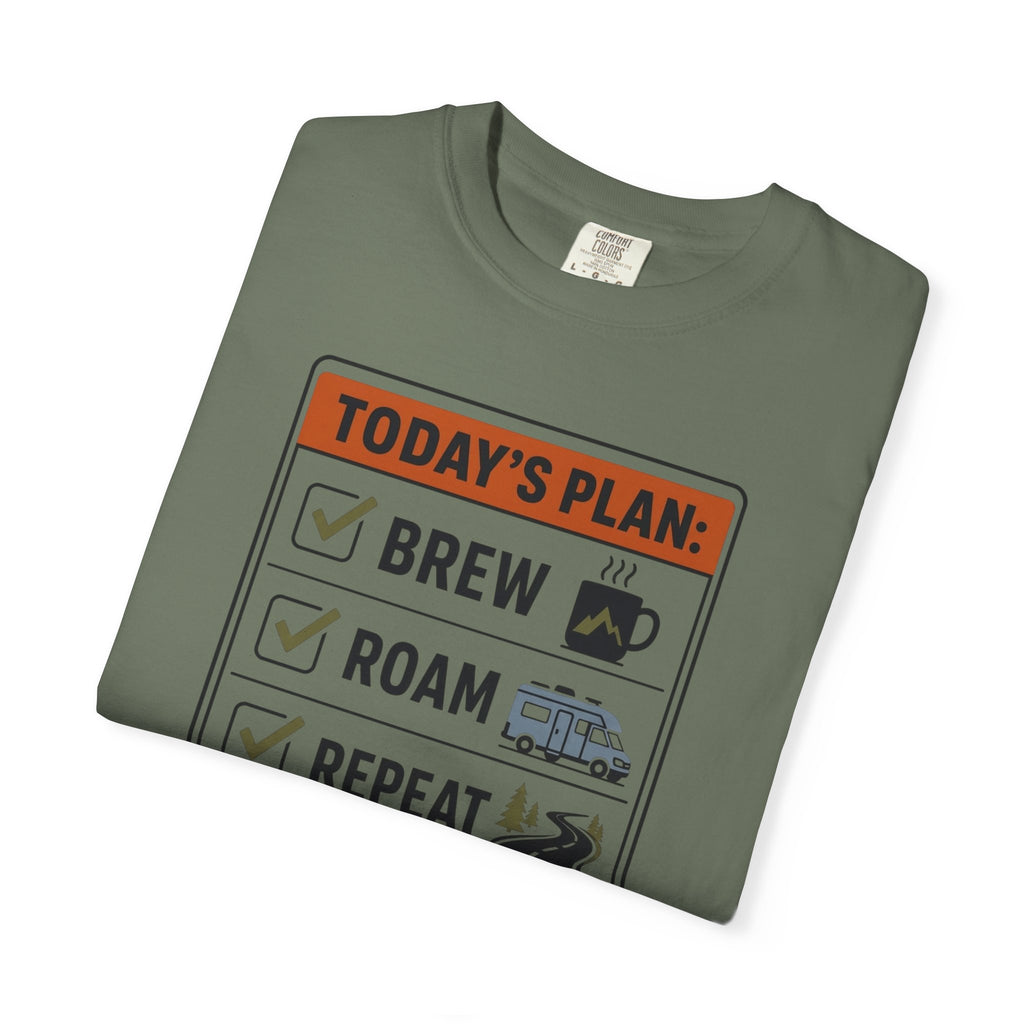 Today S Plan Brew Roam Repeat - T-Shirt