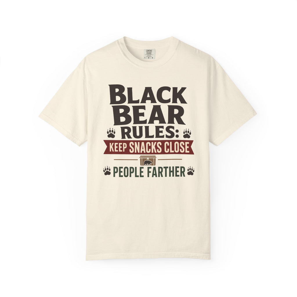 Black Bear Rules Keep Snacks Close People Farther - T-Shirt