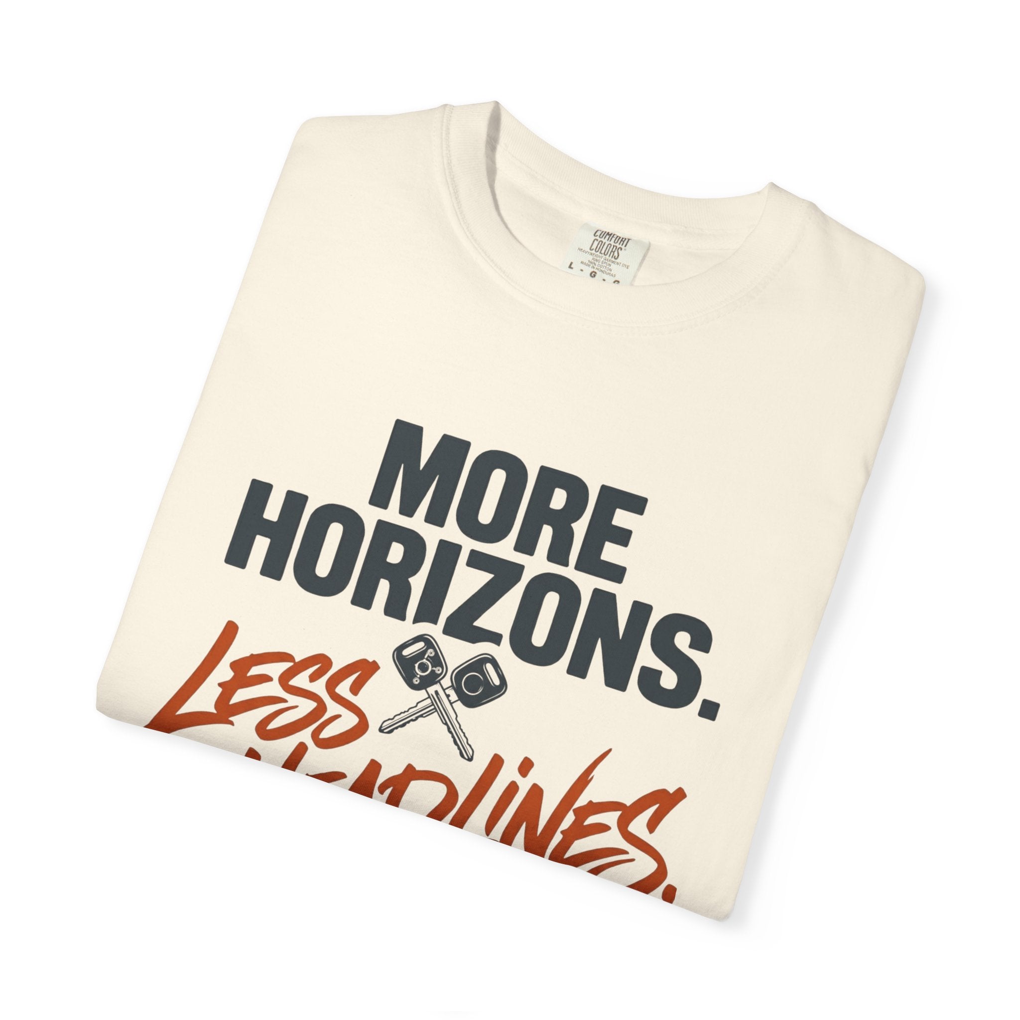 More Horizons Less Headlines - T-Shirt