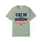 Cat In The Window Chaos In The Cabin - T-Shirt