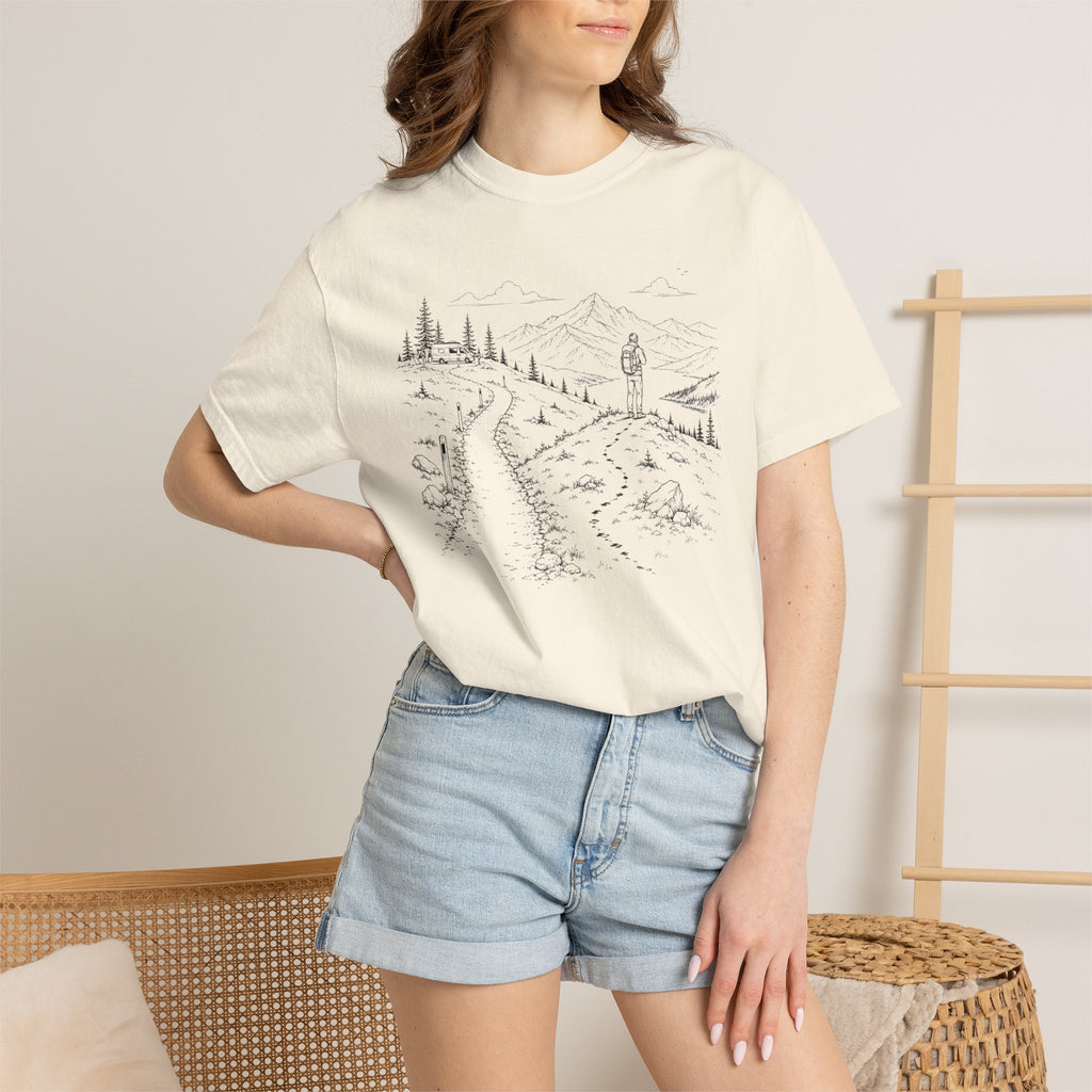Van Parked Curiosity Kept Climbing - T-Shirt
