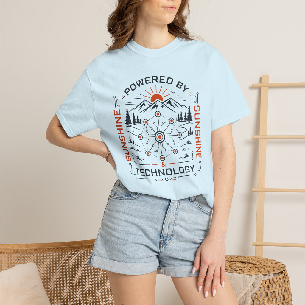 Powered By Sunshine And Technology - T-Shirt