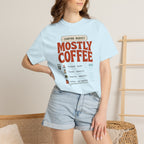 Camping Budget Mostly Coffee - T-Shirt