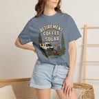 Retirement Runs On Coffee And Solar - T-Shirt