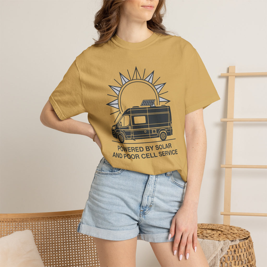 Powered By Solar And Poor Cell Service - T-Shirt