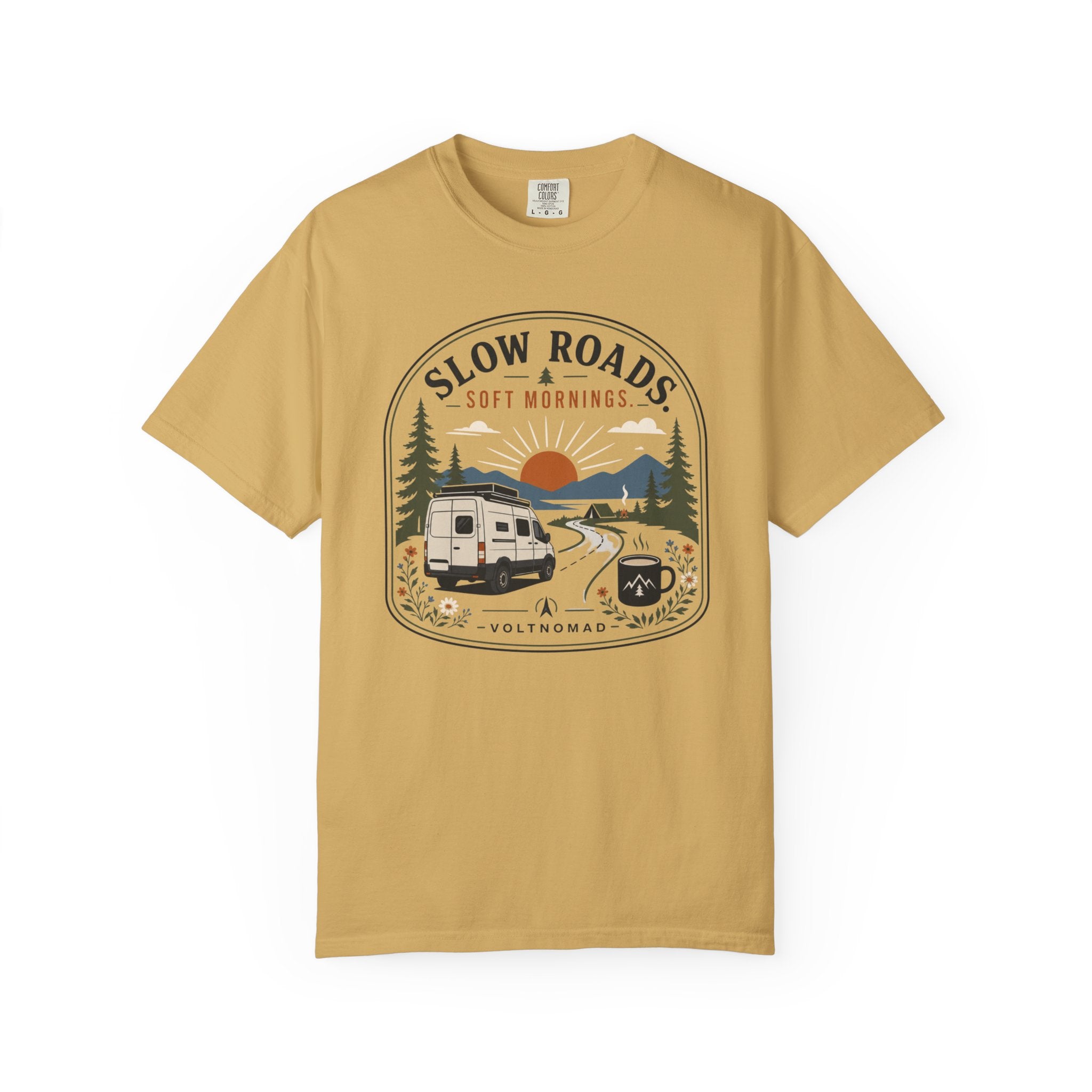 Slow Roads Soft Mornings - T-Shirt