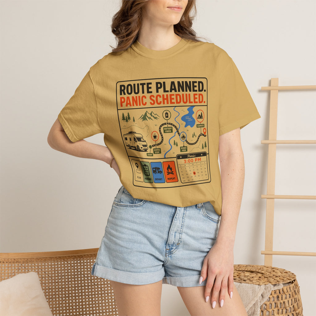 Route Planned Panic Scheduled - T-Shirt