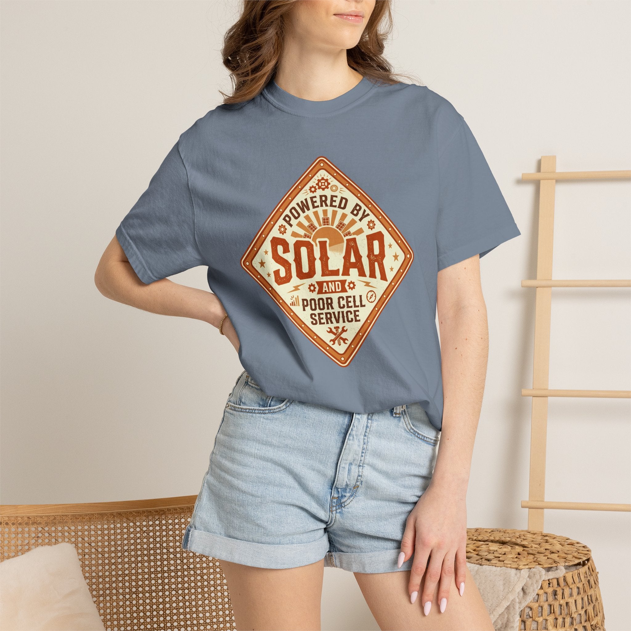 Powered By Solar And Poor Cell Service - T-Shirt