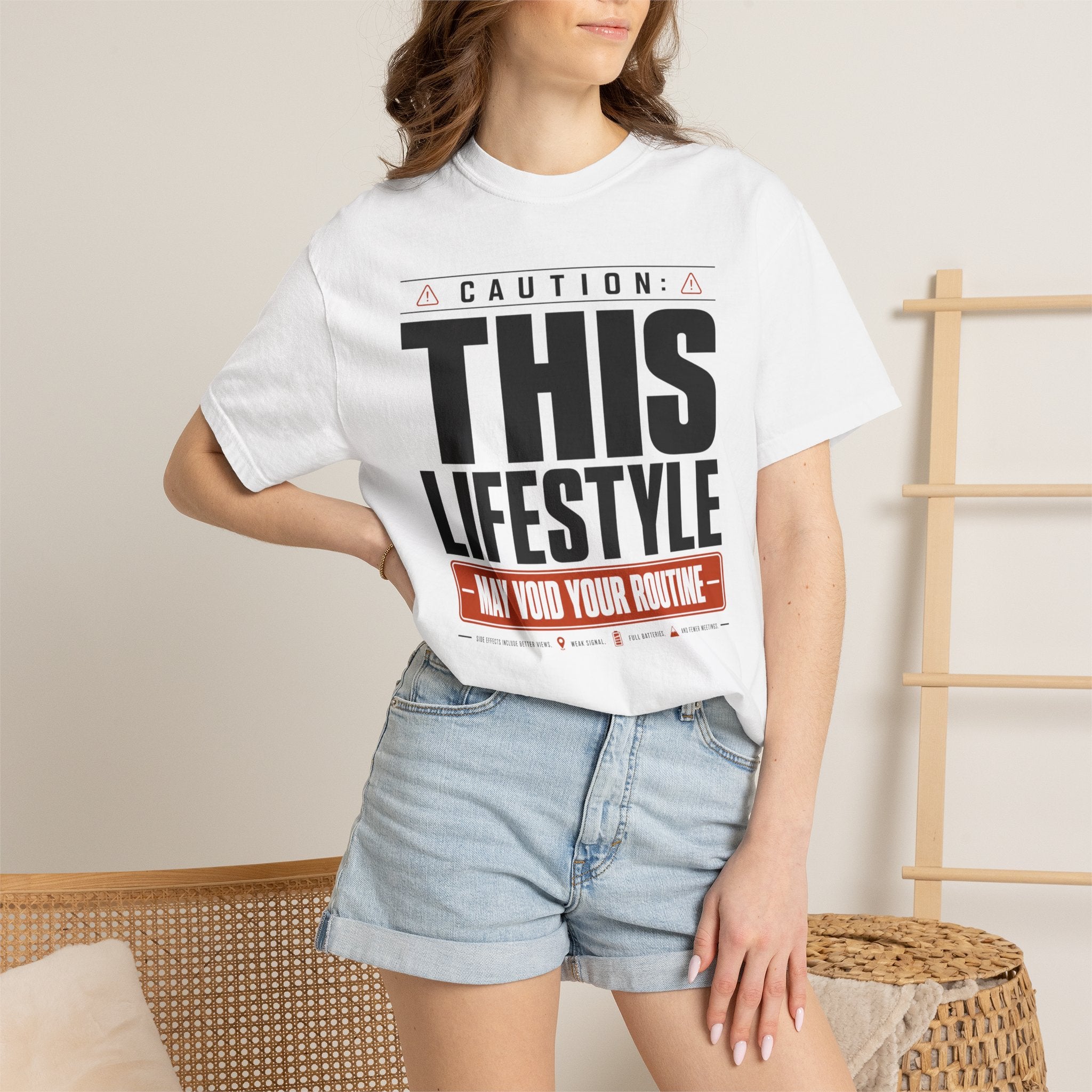 Caution This Lifestyle May Void Your Routine - T-Shirt
