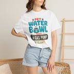 Pet Water Bowl Then Gas Pump - T-Shirt