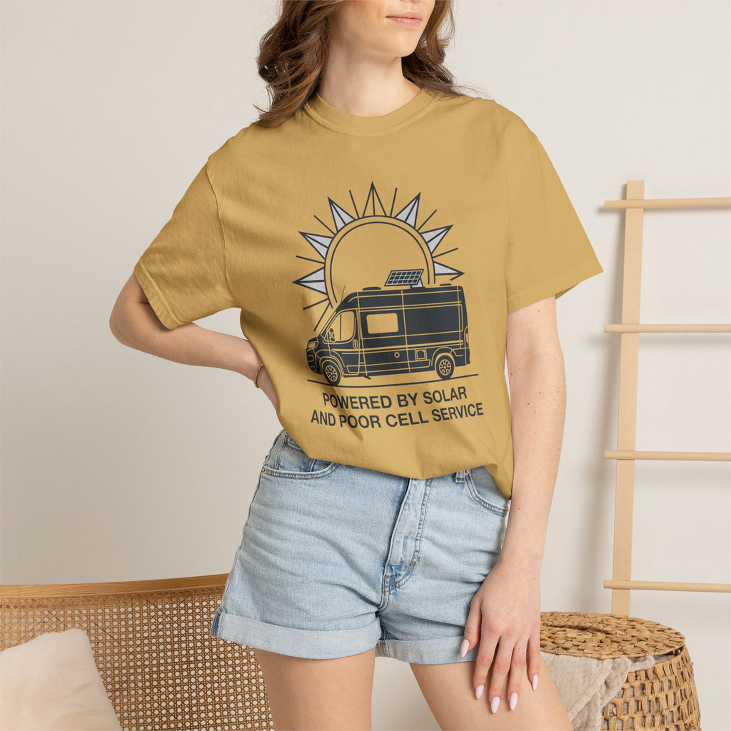Powered By Solar And Poor Cell Service - T-Shirt
