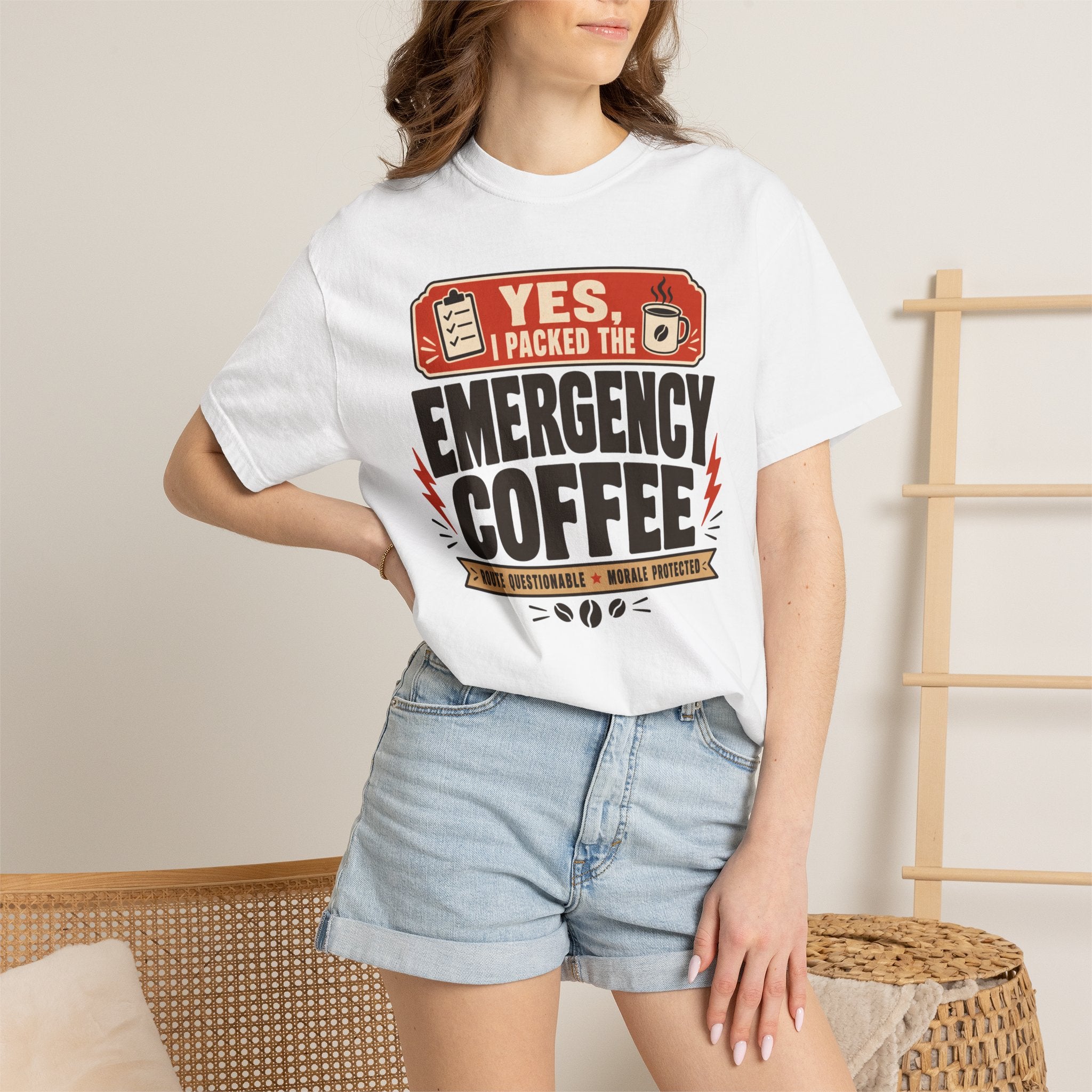 Yes I Packed The Emergency Coffee - T-Shirt