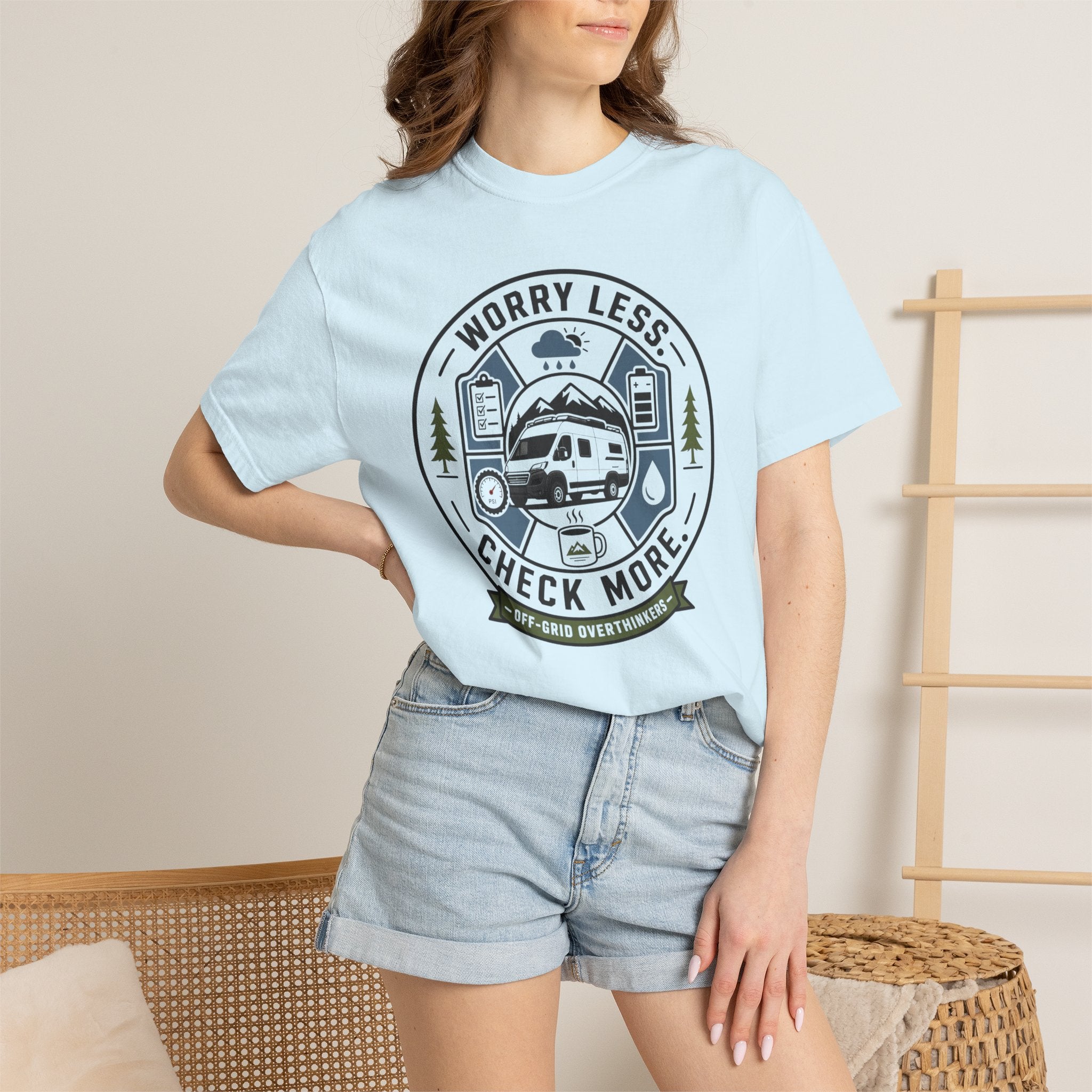 Worry Less Check More - T-Shirt