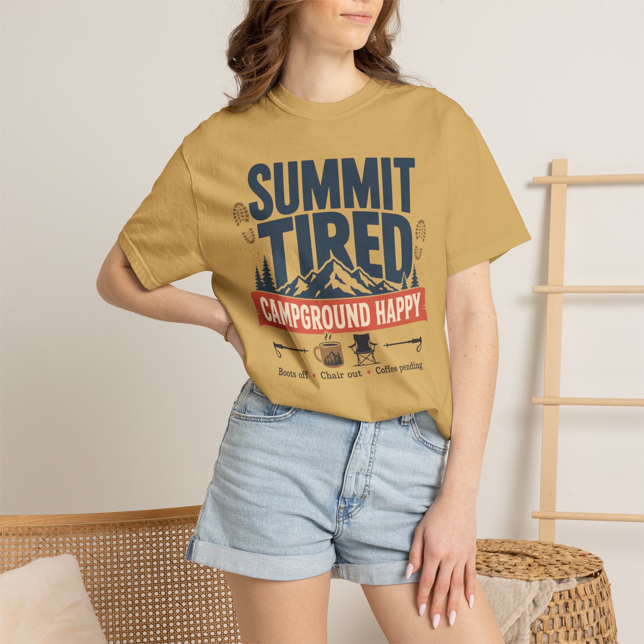 Summit Tired Campground Happy - T-Shirt