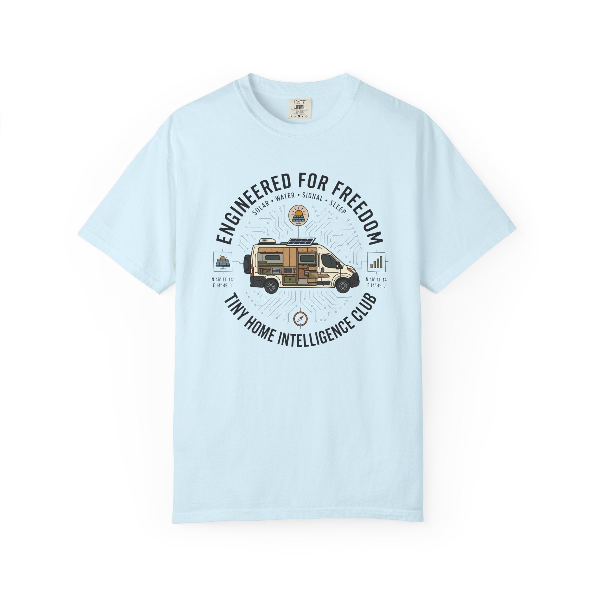 Engineered For Freedom Tiny Home Intelligence Club - T-Shirt