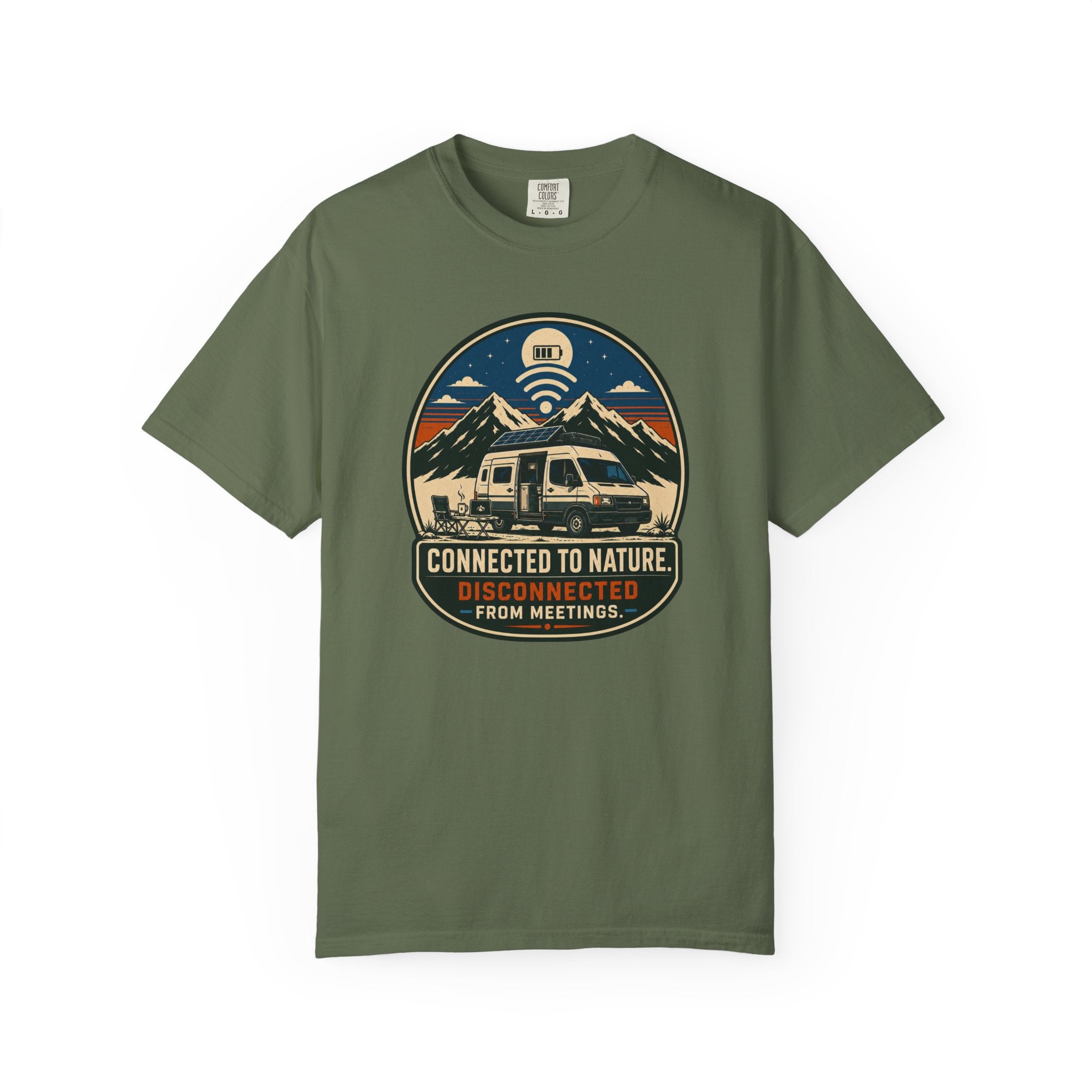 Connected To Nature Disconnected From Meetings - T-Shirt