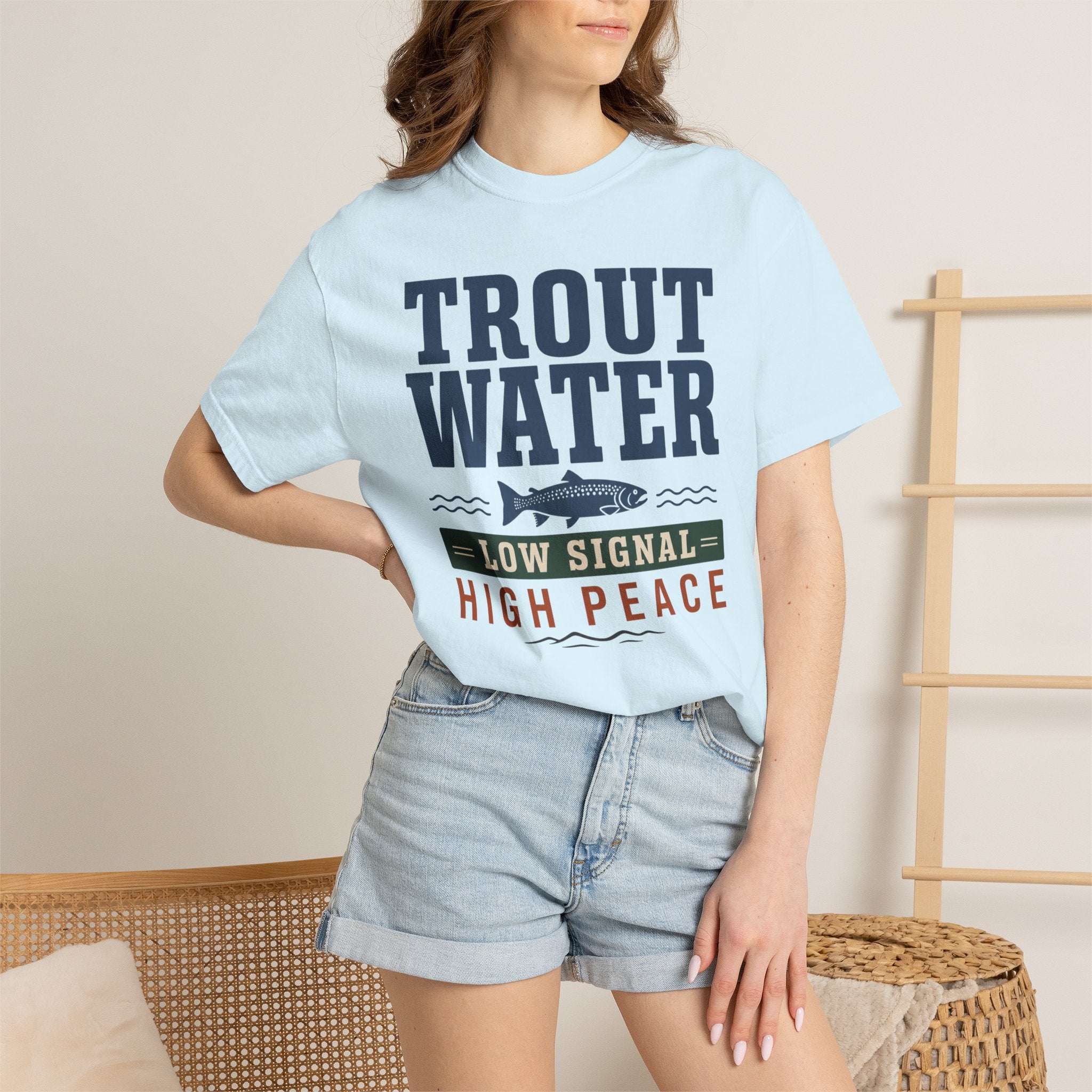 Trout Water Low Signal High Peace - T-Shirt