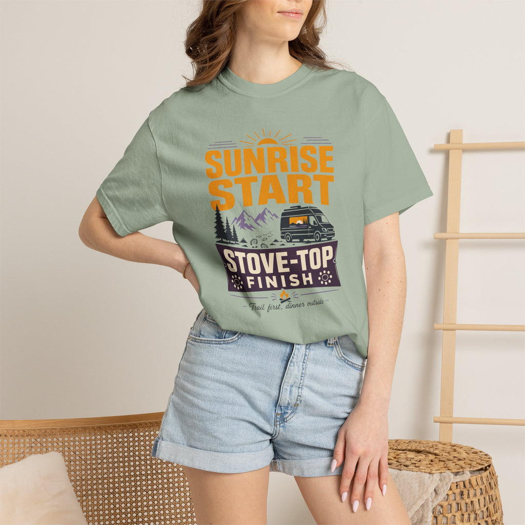 Sunrise Start Stove Top Finish - T-Shirt