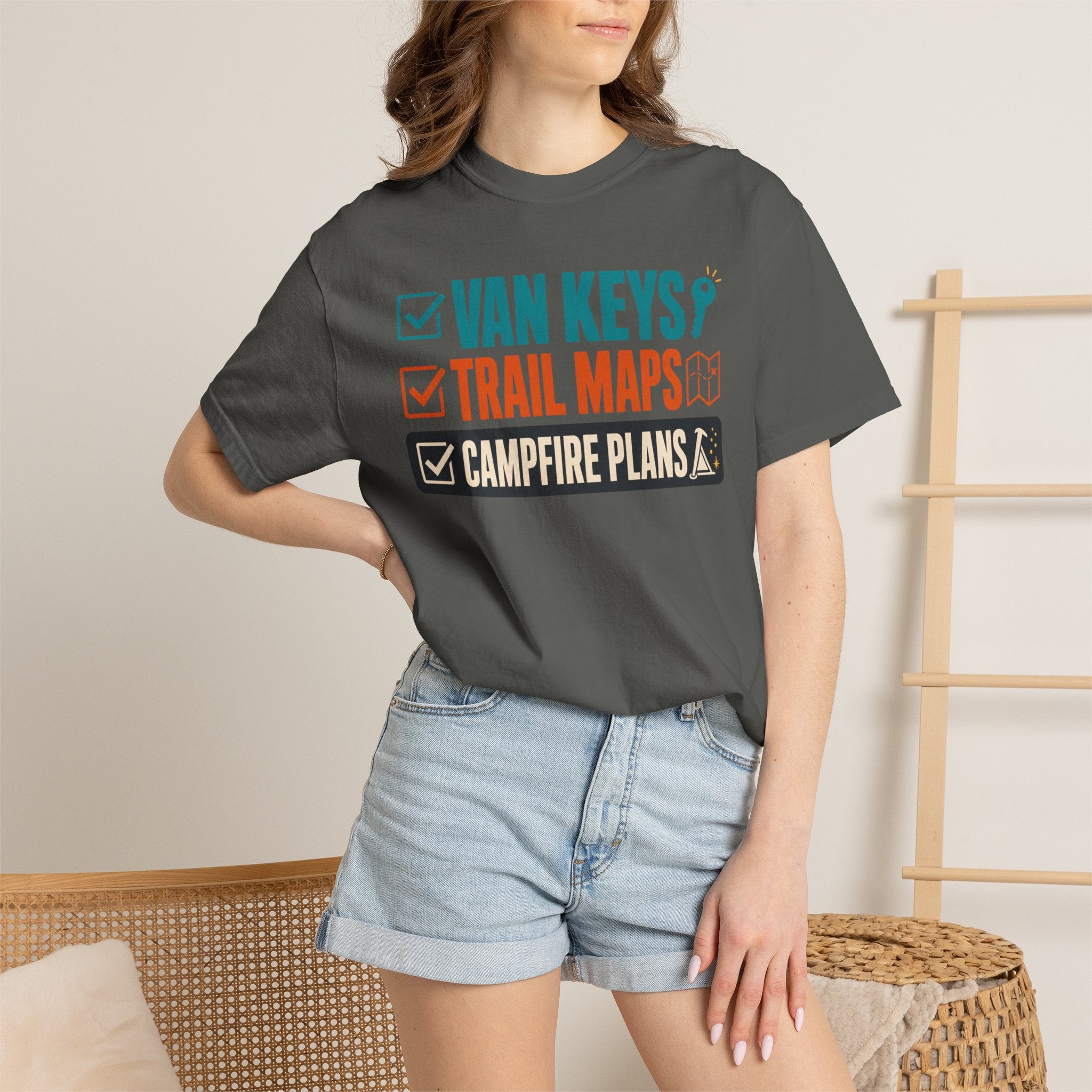 Van Keys Trail Maps Campfire Plans - T-Shirt