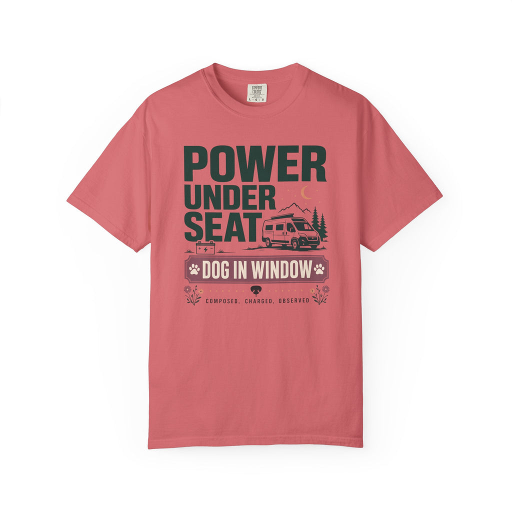 Power Under Seat Dog In Window - T-Shirt
