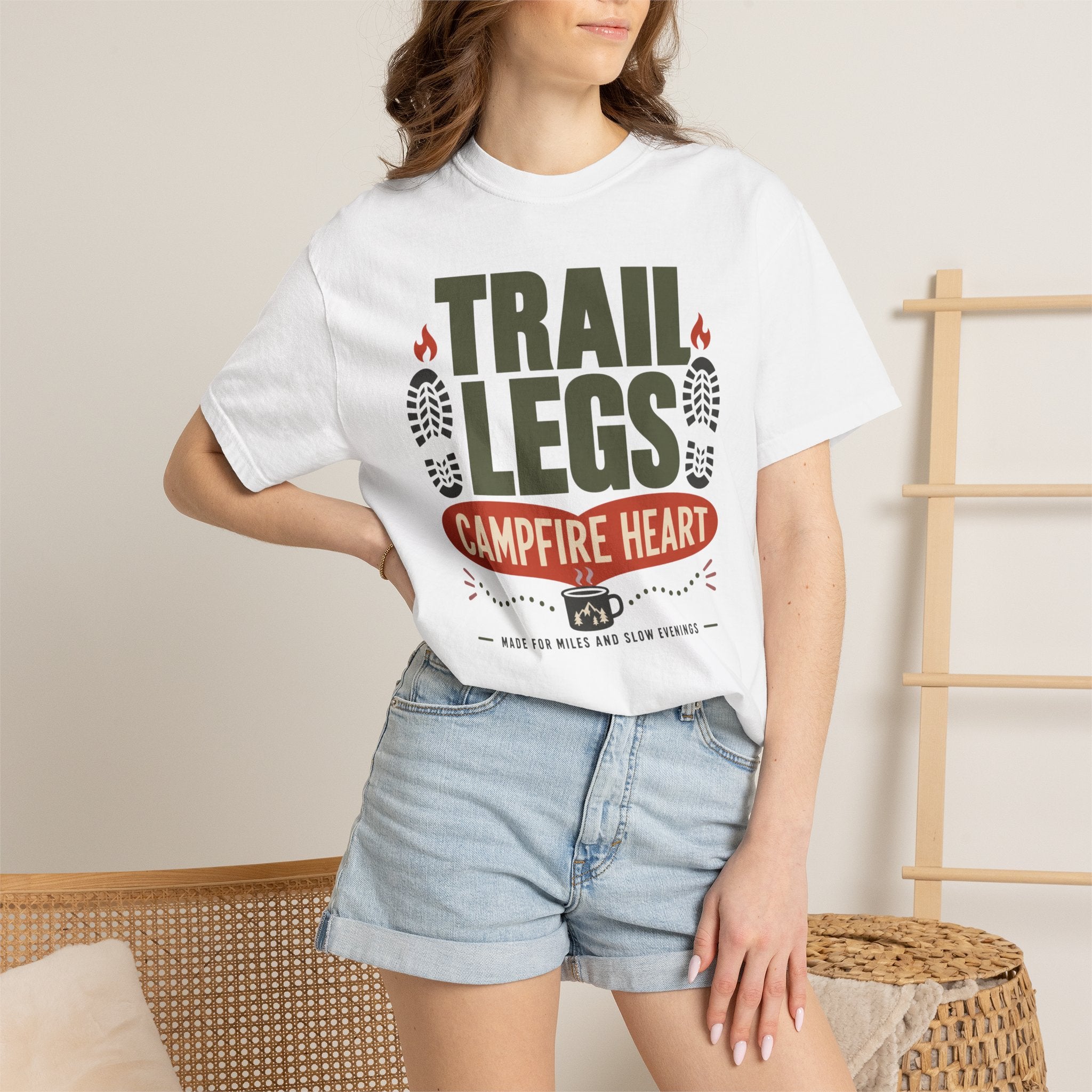 Trail Legs Campfire Heart - T-Shirt