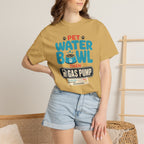 Pet Water Bowl Then Gas Pump - T-Shirt
