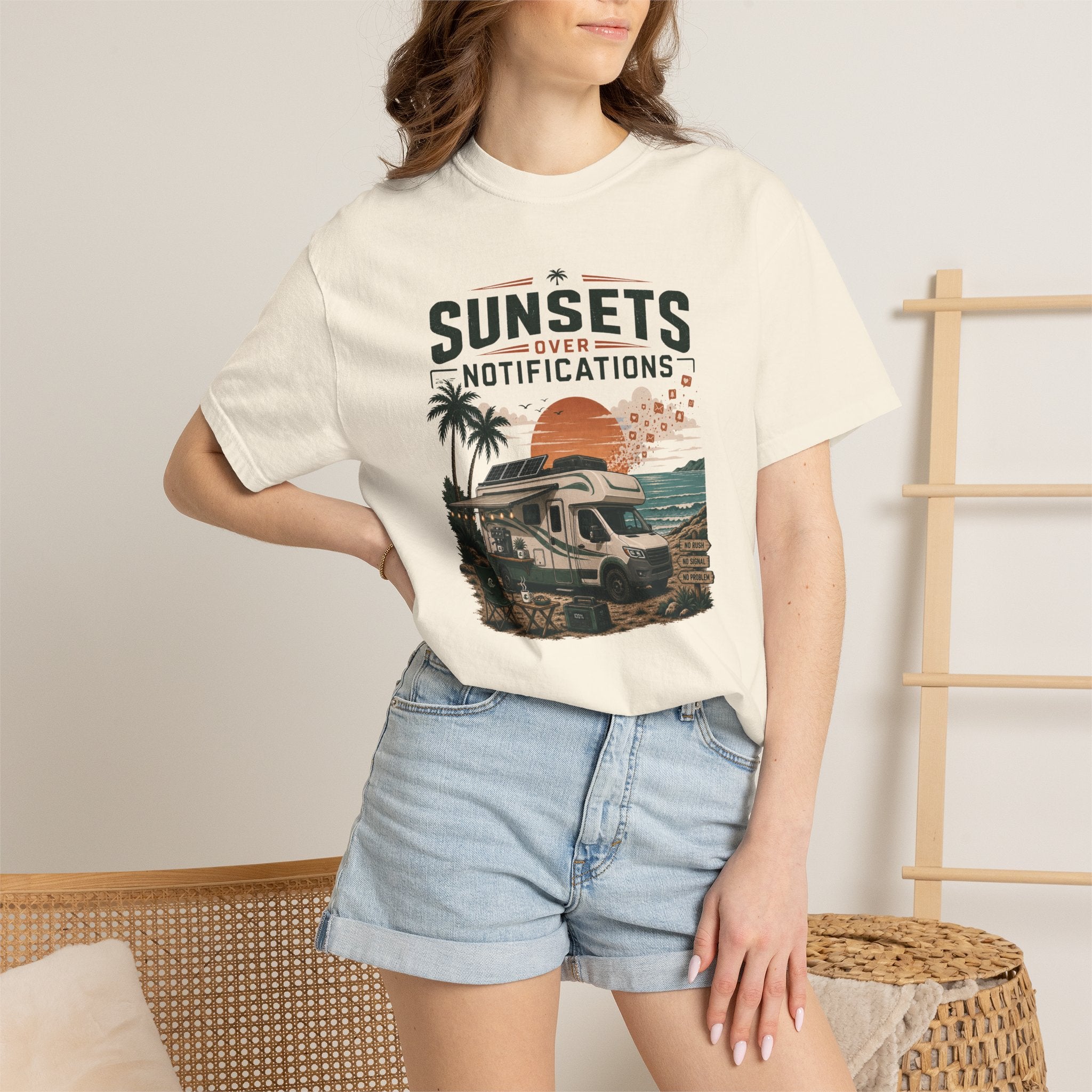 Sunsets Over Notifications - T-Shirt