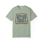 America Looks Better Through A Windshield - T-Shirt