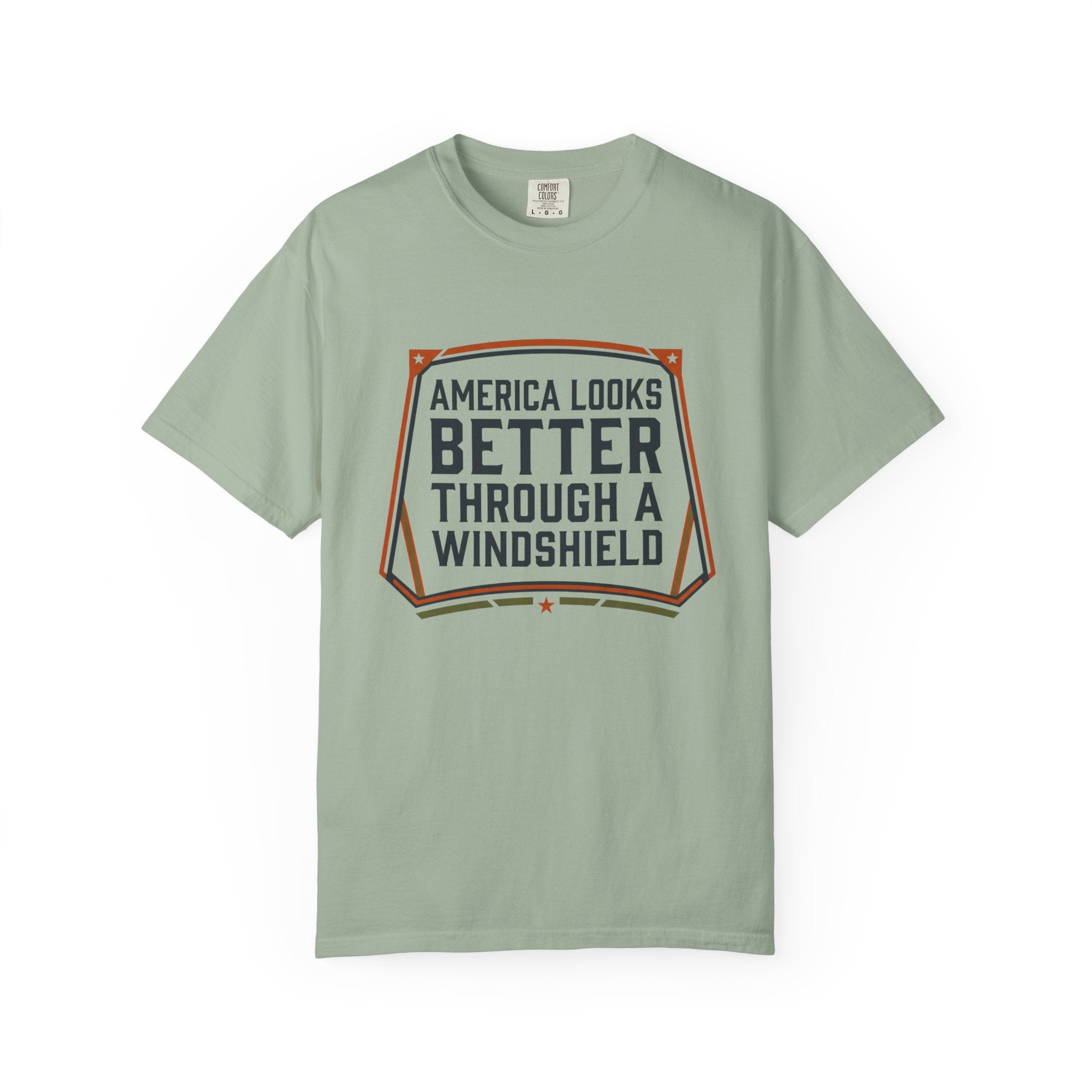 America Looks Better Through A Windshield - T-Shirt