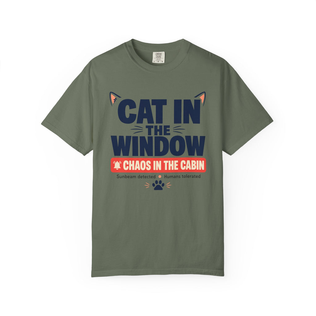 Cat In The Window Chaos In The Cabin - T-Shirt