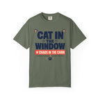 Cat In The Window Chaos In The Cabin - T-Shirt