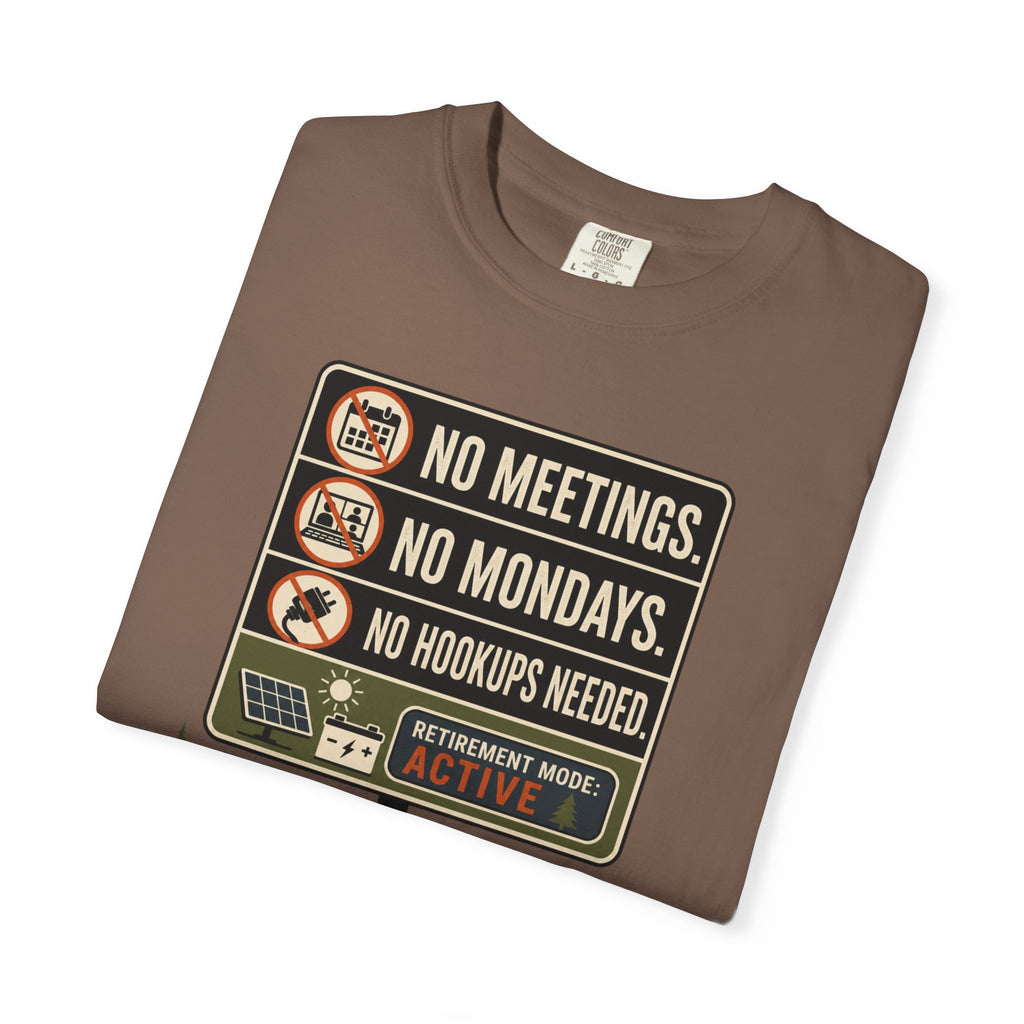 No Meetings No Mondays No Hookups Needed - T-Shirt