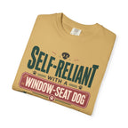 Self Reliant With A Window Seat Dog - T-Shirt