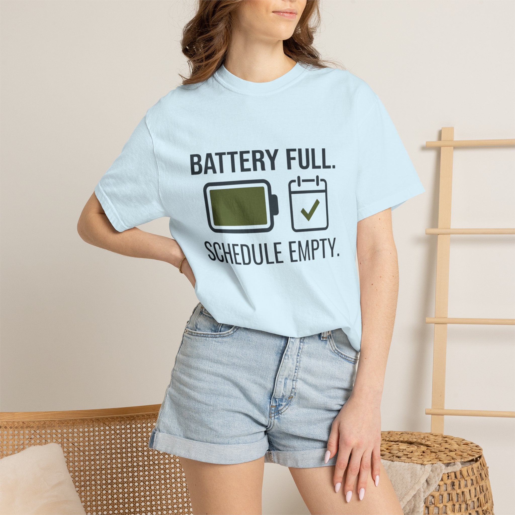 Battery Full Schedule Empty - T-Shirt